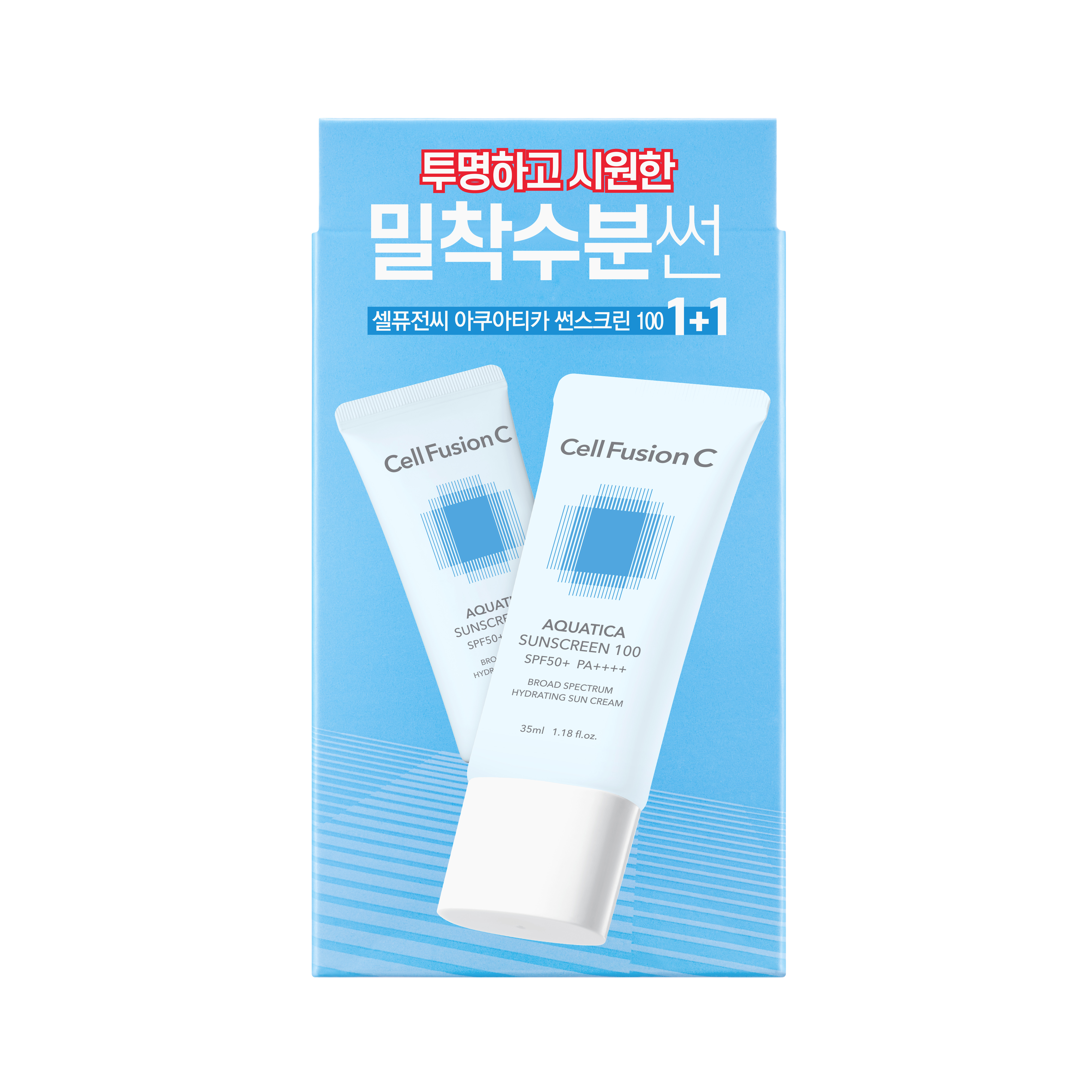 CELL FUSION C Aquatica Sunscreen 100 nawilżający krem z filtrem SPF