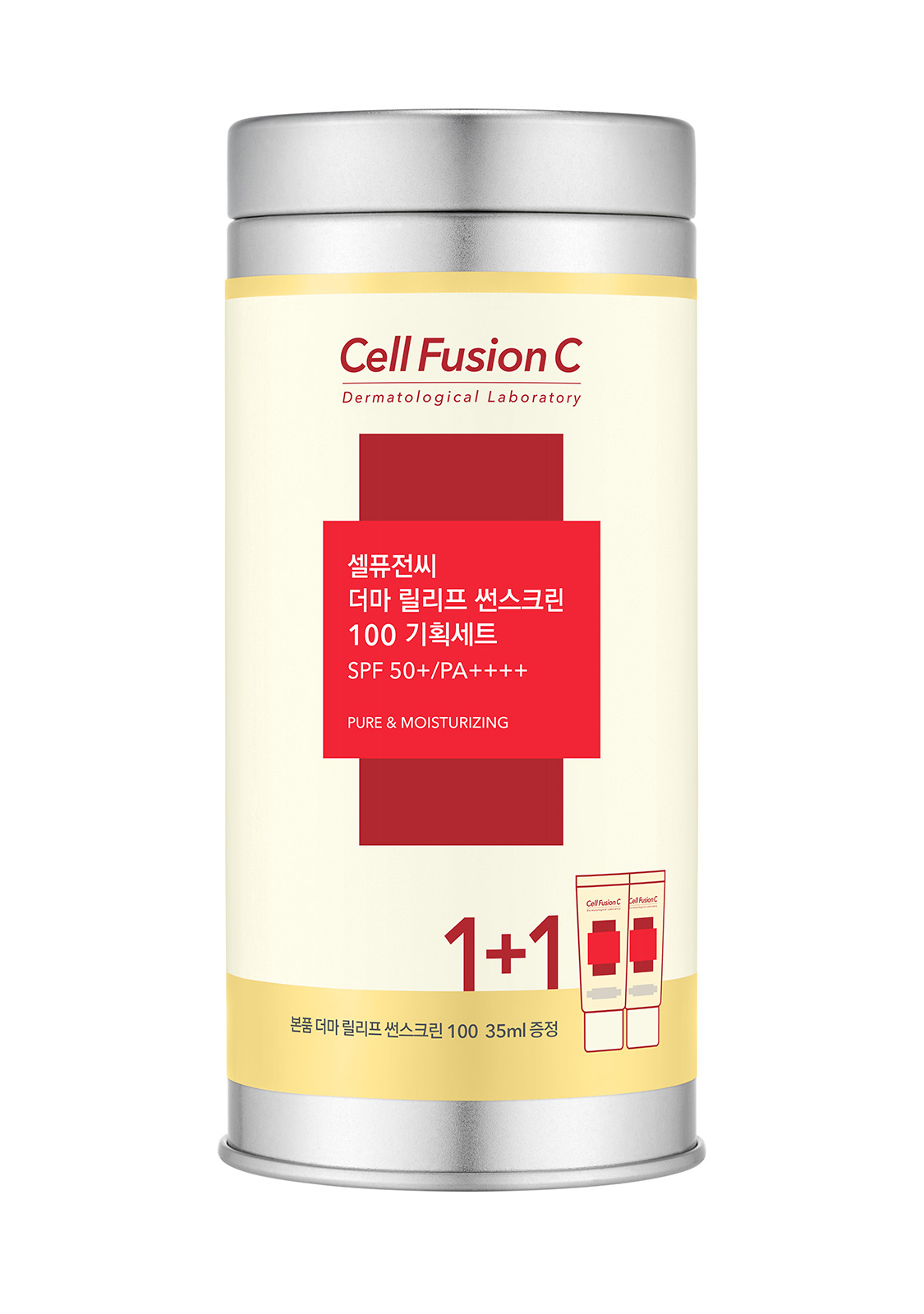 CELL FUSION C DERMA RELIEF SUNSCREEN 100 Nawilżający Krem Z Cynkiem Z SPF